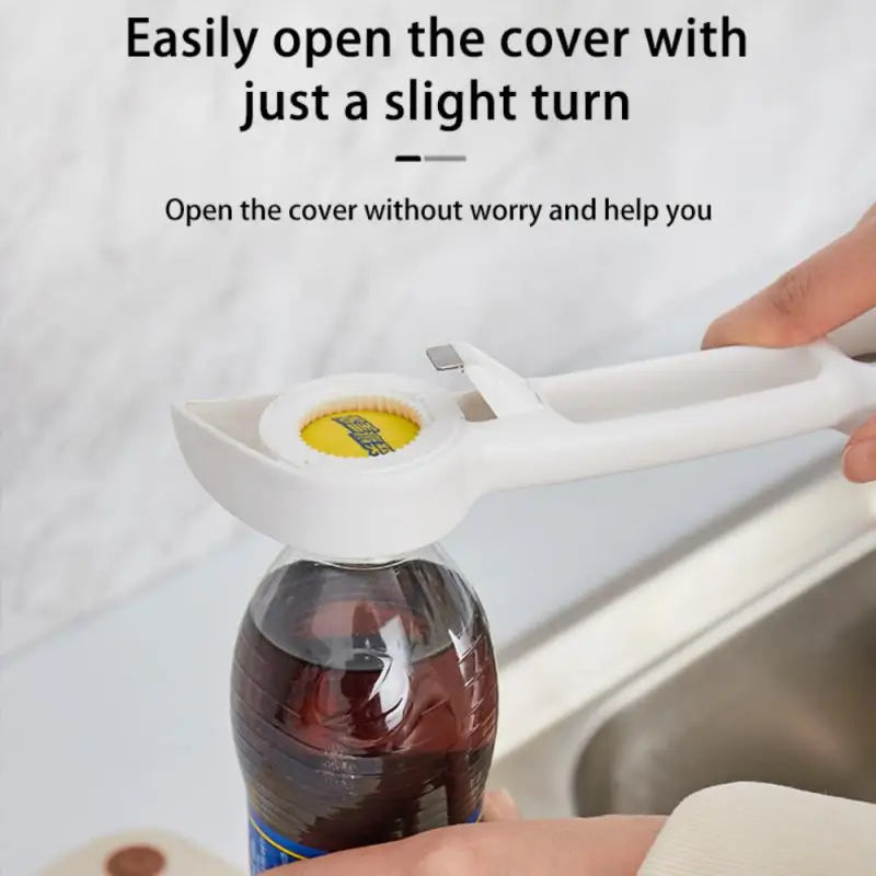 4 In 1 Lids Off Jar Opener, Bottle Opener, Ideal For Seniors & People Suffering From Arthritis - Multipurpose Kitchen Openers