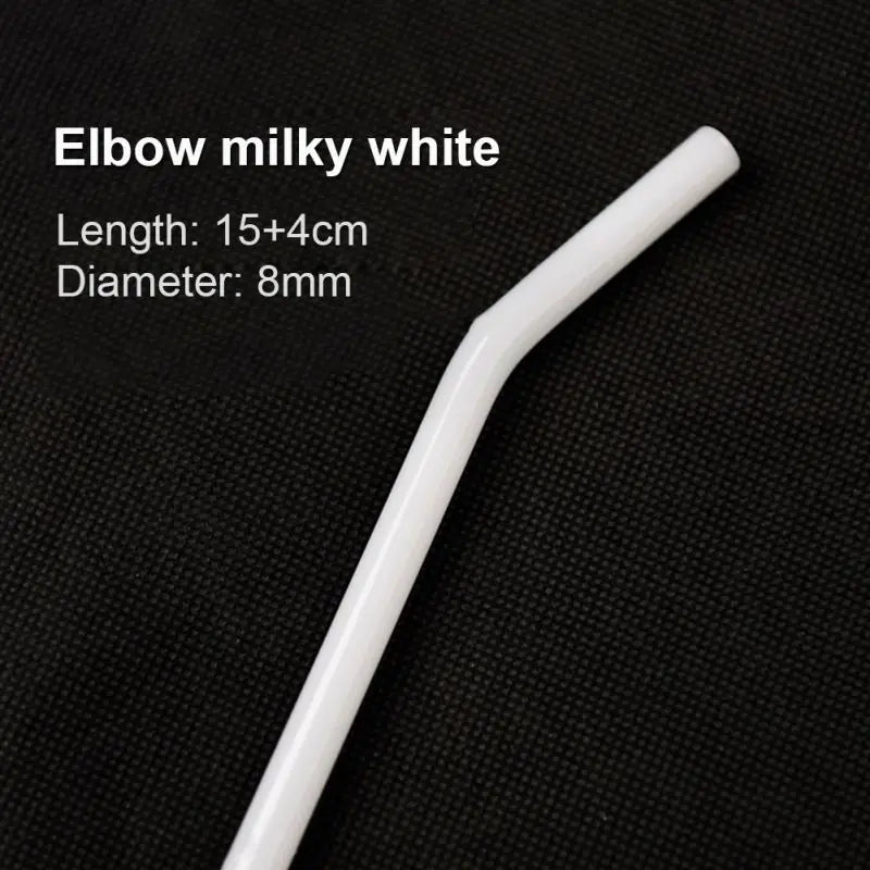 Rainbow Color Reusable High Temperature Resistant Glass Drinking Straws Bent Drinking Straw Milk Drinkware Bar Party Accessory