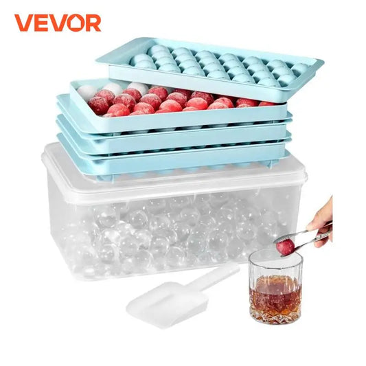 VEVOR 170 pcs Ice Cube Tray Round Ice Ball Maker for Freezer 2x33pcs & 1x104pcs Ice Balls Sphere Ice Cube Making Small Ice