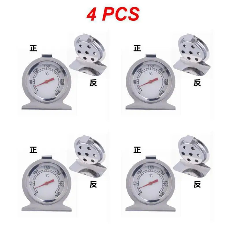 1~8PCS Stainless Steel Oven Thermometer Food Meat Grill Cooking Mini Dial Stand Up Temperature Gauge For Oven Cooker Kitchen