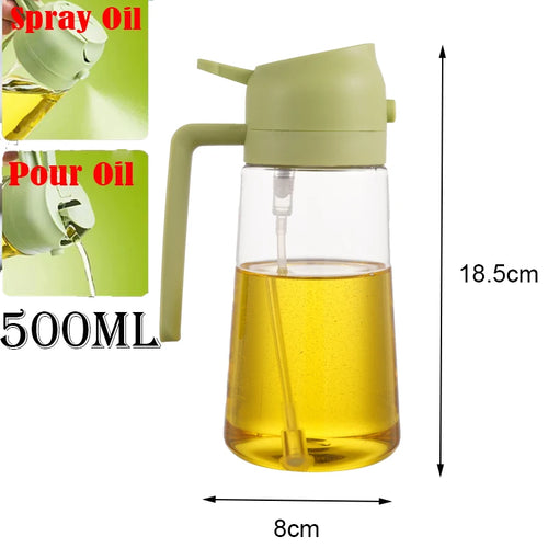 2in1 500ml Plastic Spray Oil Sprayer Bottle Spray Oil Dispenser Oil