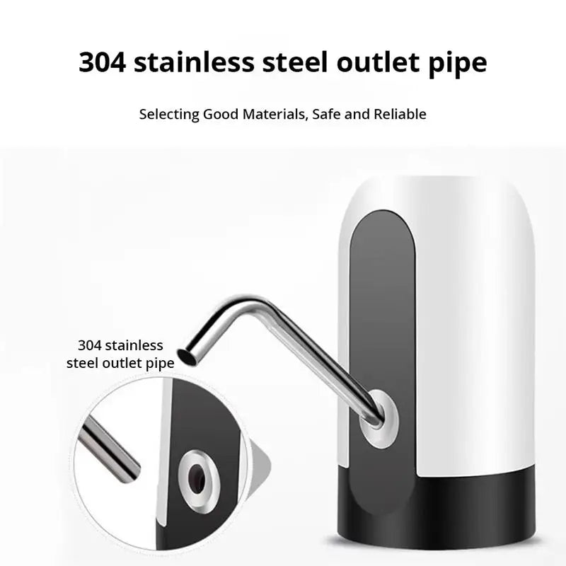 1pc Black/White Automatic Water Bottle Pump USB Charging Water Pump One Button Automatic Switch Of Water Dispenser